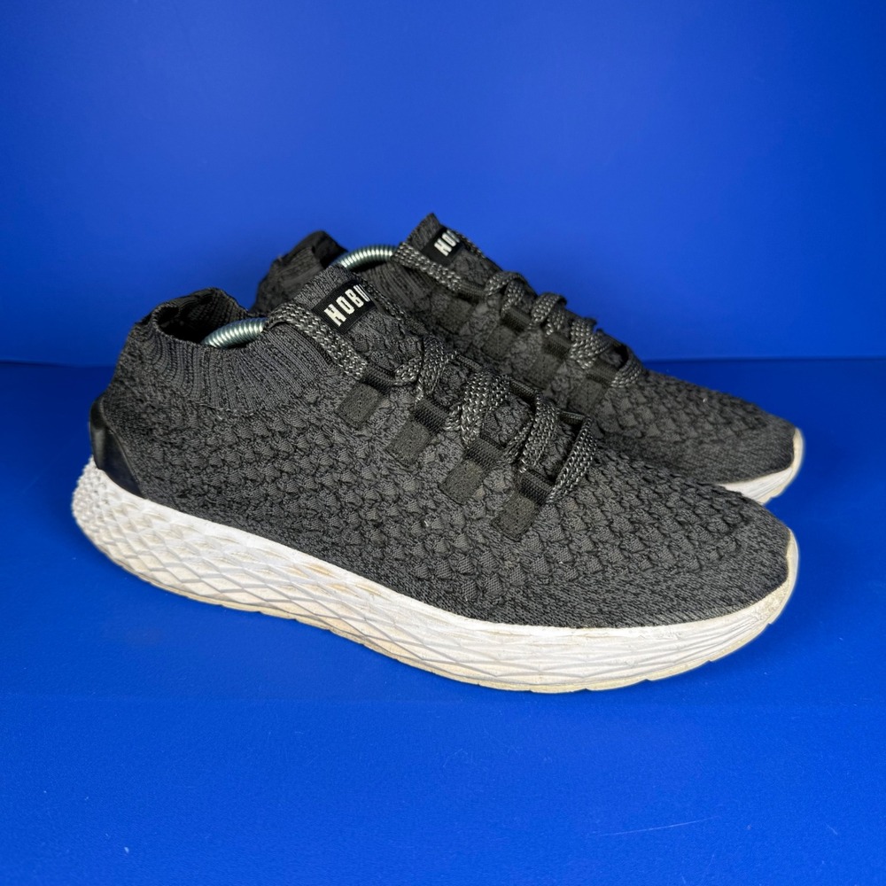 NOBULL Women's 8 Allday Knit Trainers Dark Gray‎ White Lace Up Athletic Shoes